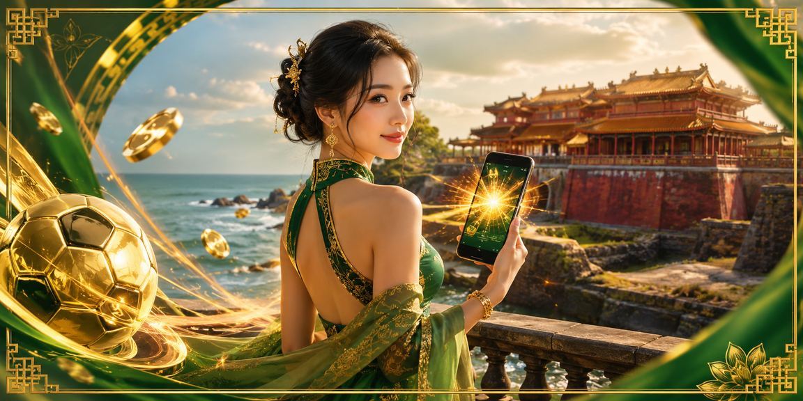 Người chơi sử dụng điện thoại chơi casino tại bãi biển Huế